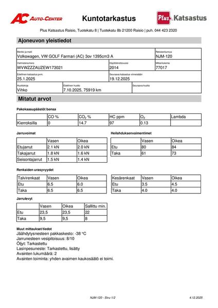 Volkswagen Golf vaihtoauto