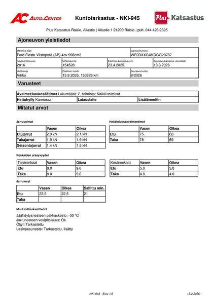 Ford Fiesta vaihtoauto