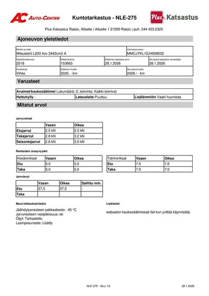 Mitsubishi L200 vaihtoauto