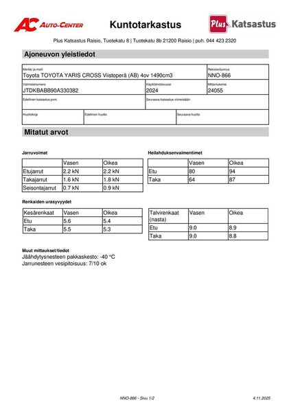 Toyota Yaris Cross vaihtoauto