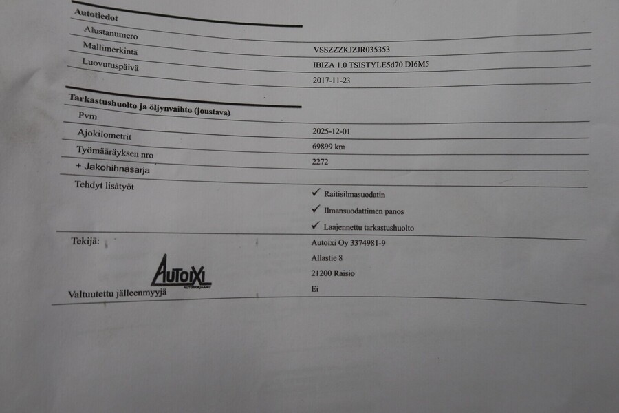 SEAT Ibiza vaihtoauto