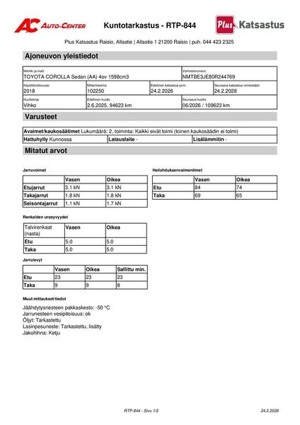 Toyota Corolla vaihtoauto