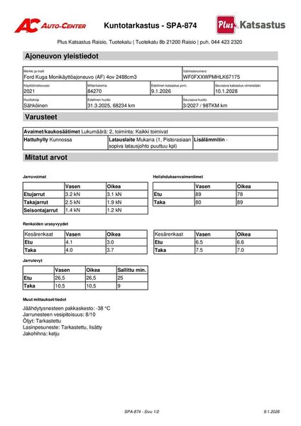 Ford Kuga vaihtoauto