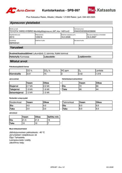 Toyota Yaris vaihtoauto