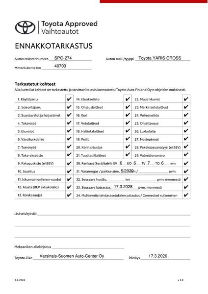 Toyota Yaris Cross vaihtoauto