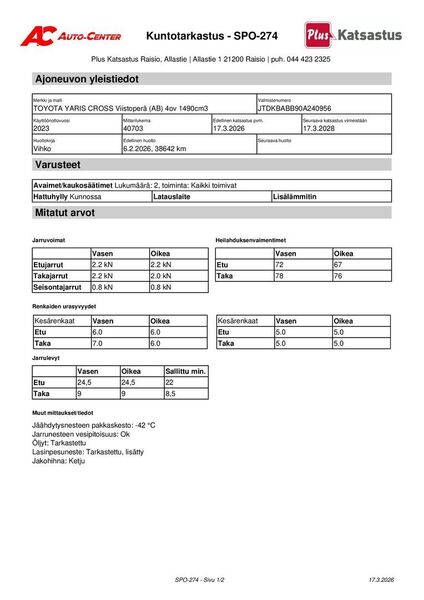 Toyota Yaris Cross vaihtoauto