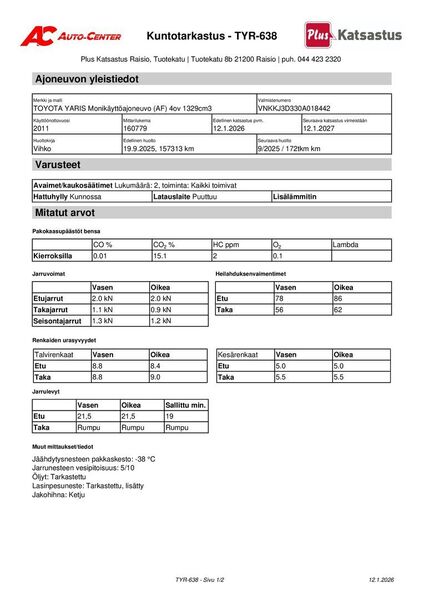 Toyota Yaris vaihtoauto