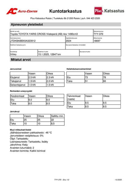 Toyota Yaris Cross vaihtoauto