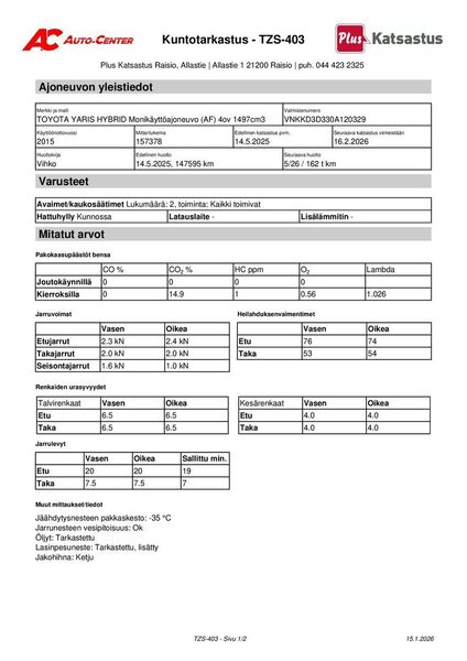 Toyota Yaris vaihtoauto