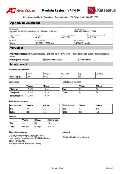 Hyundai i20 vaihtoauto