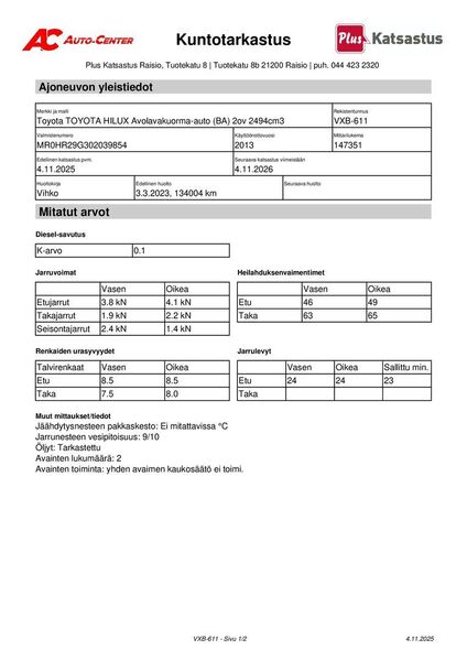 Toyota Hilux vaihtoauto