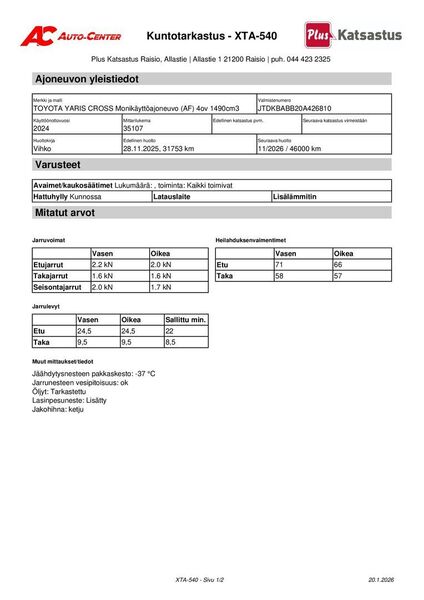 Toyota Yaris Cross vaihtoauto