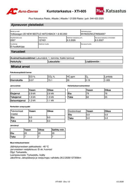 Volkswagen New Beetle vaihtoauto