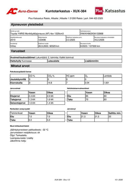 Toyota Yaris vaihtoauto