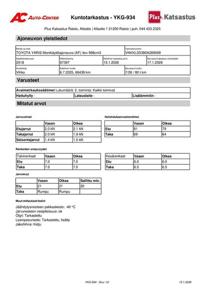 Toyota Yaris vaihtoauto