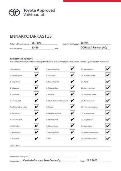 Toyota Corolla vaihtoauto