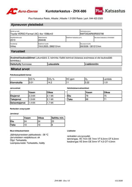 Toyota Verso vaihtoauto