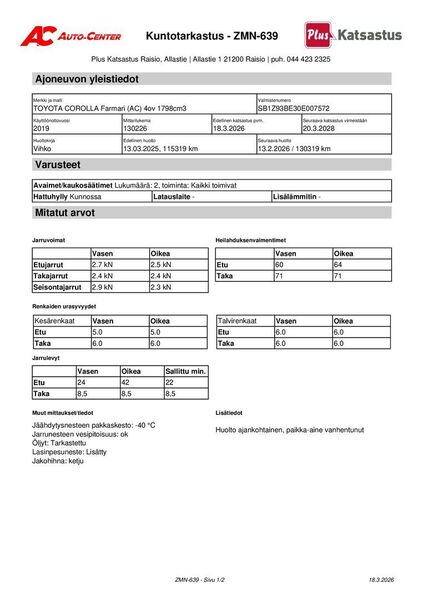 Toyota Corolla vaihtoauto