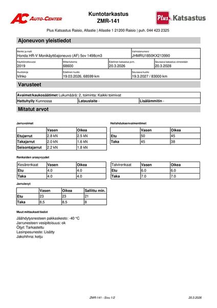 Honda HR-V vaihtoauto