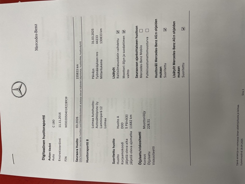 Mercedes-Benz C vaihtoauto