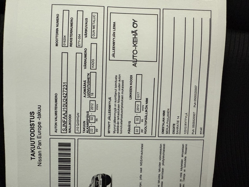 Nissan Qashqai vaihtoauto