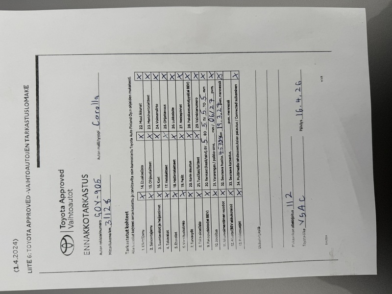 Toyota Corolla vaihtoauto