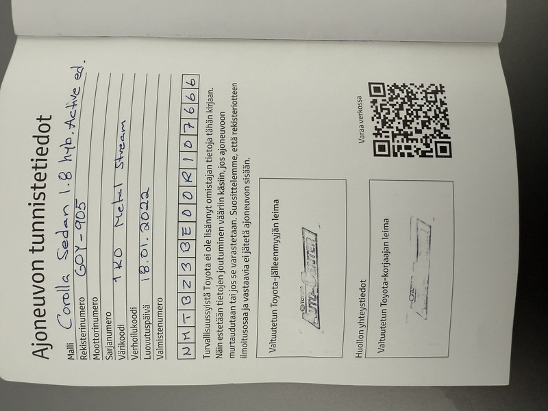 Toyota Corolla vaihtoauto