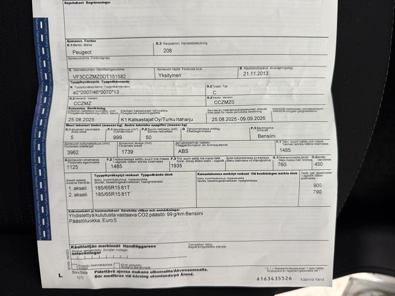 Peugeot 208 vaihtoauto