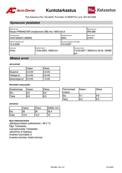 Nissan Primastar vaihtoauto