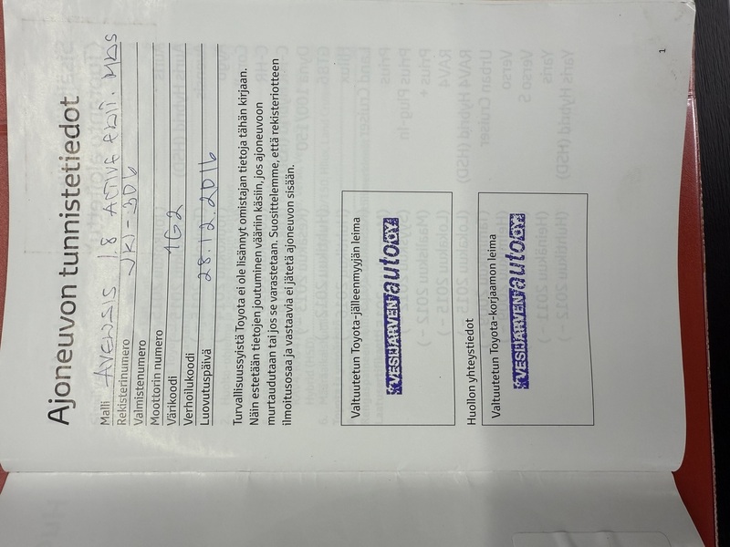 Toyota Avensis vaihtoauto