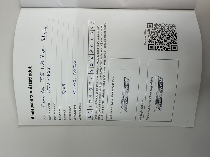 Toyota Corolla vaihtoauto