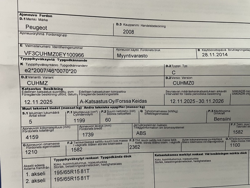 Peugeot 2008 vaihtoauto