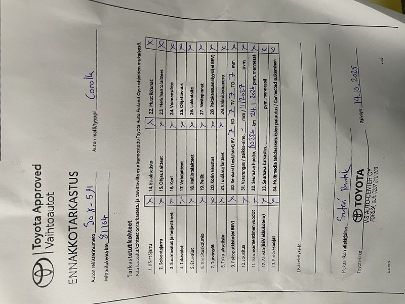 Toyota Corolla vaihtoauto