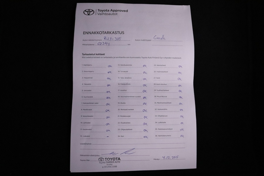 Toyota Corolla vaihtoauto