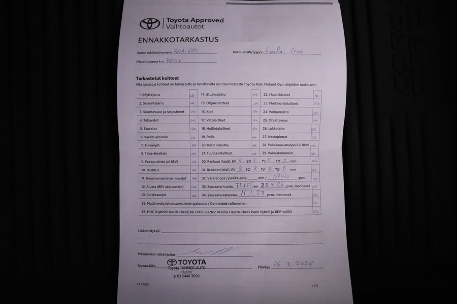 Toyota Corolla Cross vaihtoauto