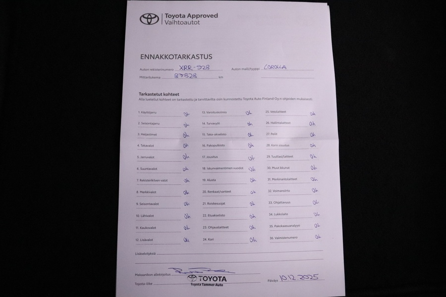 Toyota Corolla vaihtoauto