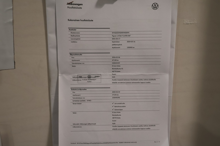 Volkswagen Tiguan vaihtoauto