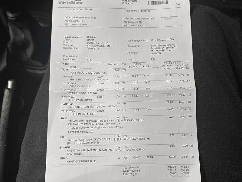 Dacia Duster vaihtoauto