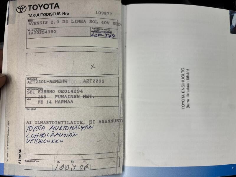 Toyota Avensis vaihtoauto