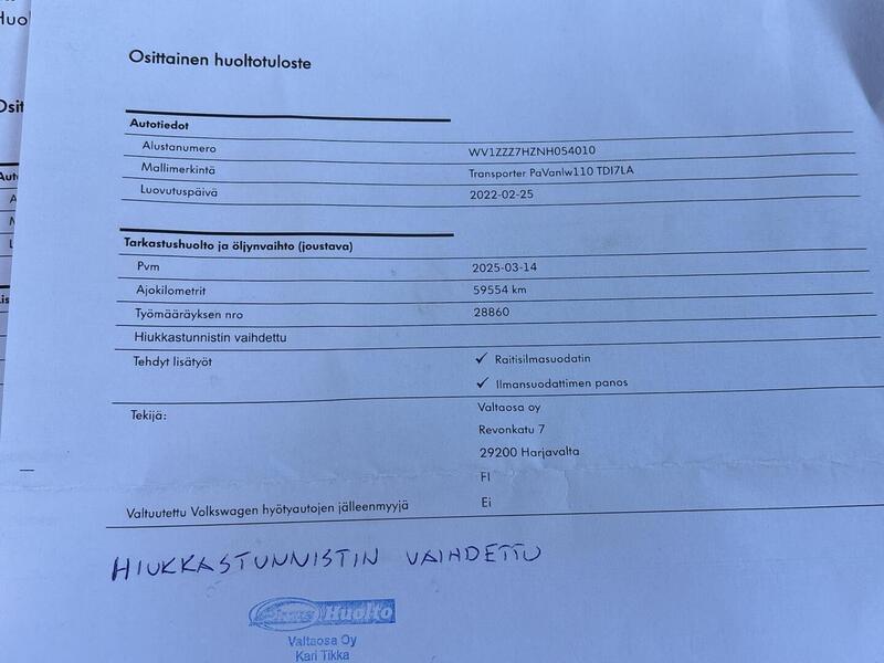 Volkswagen Transporter vaihtoauto