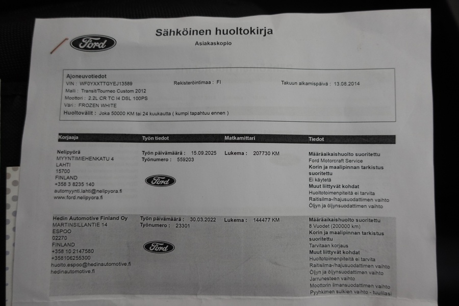 Ford Transit Custom vaihtoauto