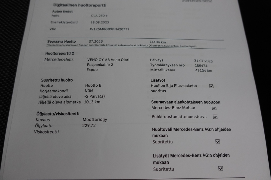 Mercedes-Benz CLA-sarja vaihtoauto