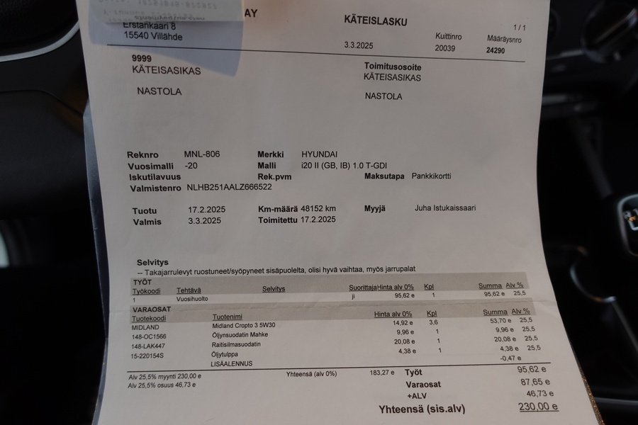 Hyundai i20 Hatchback vaihtoauto