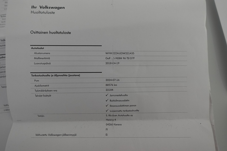 Volkswagen Golf vaihtoauto