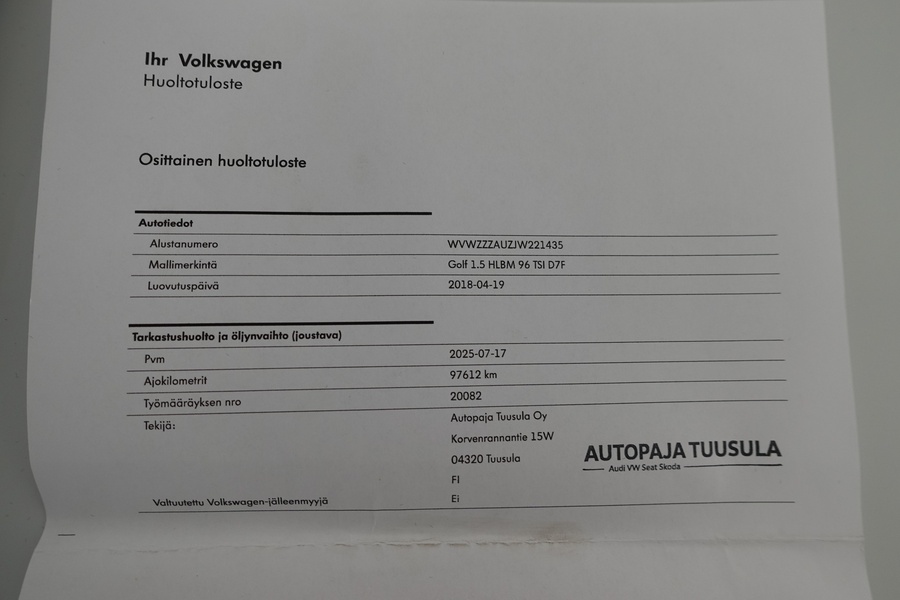 Volkswagen Golf vaihtoauto
