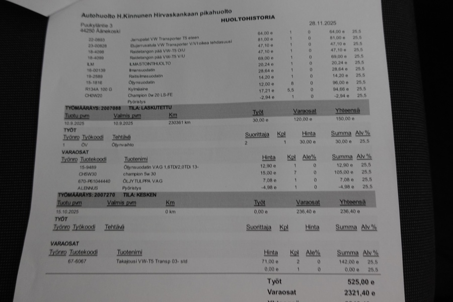 Volkswagen Transporter vaihtoauto