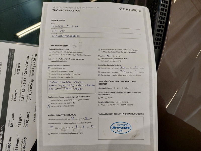 Hyundai Tucson vaihtoauto