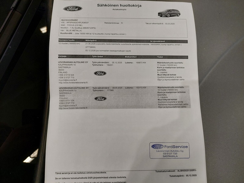 Ford Focus vaihtoauto