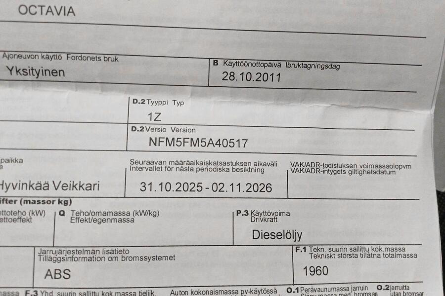 Skoda Octavia vaihtoauto