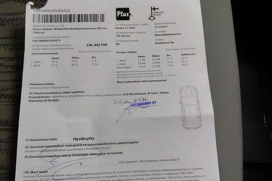 Nissan Primastar vaihtoauto